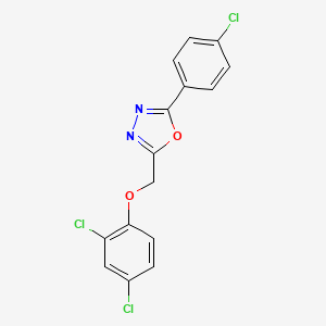 molecular formula C15H9Cl3N2O2 B2586753 2-(4-氯苯基)-5-[(2,4-二氯苯氧基)甲基]-1,3,4-恶二唑 CAS No. 338395-84-9