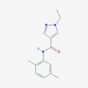 molecular formula C14H17N3O B258676 N-(2,5-dimethylphenyl)-1-ethyl-1H-pyrazole-4-carboxamide 