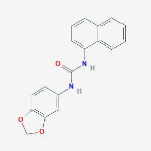 molecular formula C18H14N2O3 B258677 1-(1,3-Benzodioxol-5-yl)-3-naphthalen-1-ylurea 