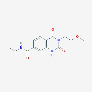 N-isopropyl-3-(2-methoxyethyl)-2,4-dioxo-1,2,3,4-tetrahydroquinazoline-7-carboxamide