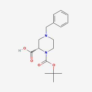 molecular formula C17H24N2O4 B2586784 (S)-4-benzyl-1-(tert-butoxycarbonyl)piperazine-2-carboxylic acid CAS No. 898282-25-2