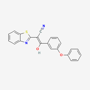 (E)-2-(benzo[d]thiazol-2(3H)-ylidene)-3-oxo-3-(3-phenoxyphenyl)propanenitrile