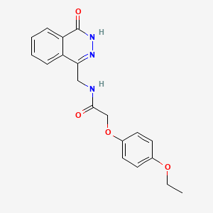 molecular formula C19H19N3O4 B2586788 2-(4-乙氧基苯氧基)-N-[(4-氧代-3H-酞嗪-1-基)甲基]乙酰胺 CAS No. 899745-52-9