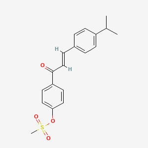 molecular formula C19H20O4S B2586805 Methanesulfonic acid 4-(3-(4-isopropyl-phenyl)-acryloyl)-phenyl ester CAS No. 331460-73-2
