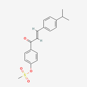 molecular formula C19H20O4S B2586805 [4-[(E)-3-(4-propan-2-ylphenyl)prop-2-enoyl]phenyl] methanesulfonate CAS No. 331460-73-2