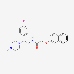 B2586812 N-(2-(4-fluorophenyl)-2-(4-methylpiperazin-1-yl)ethyl)-2-(naphthalen-2-yloxy)acetamide CAS No. 903252-29-9