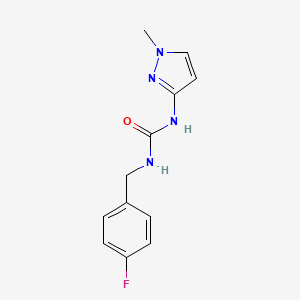 1-[(4-Fluorophenyl)methyl]-3-(1-methylpyrazol-3-yl)urea