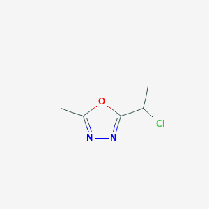 molecular formula C5H7ClN2O B2586837 2-(1-Chloroethyl)-5-methyl-1,3,4-oxadiazole CAS No. 926207-51-4