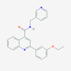 molecular formula C24H21N3O2 B258684 2-(3-ethoxyphenyl)-N-(pyridin-3-ylmethyl)quinoline-4-carboxamide 