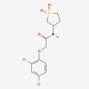molecular formula C12H13Br2NO4S B2586842 2-(2,4-dibromophenoxy)-N-(1,1-dioxidotetrahydrothiophen-3-yl)acetamide CAS No. 876576-42-0