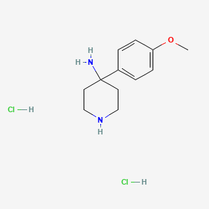 molecular formula C12H20Cl2N2O B2586843 4-(4-Methoxyphenyl)piperidin-4-amine dihydrochloride CAS No. 2197062-52-3