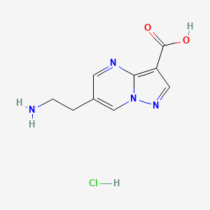 6-(2-Aminoethyl)pyrazolo[1,5-a]pyrimidine-3-carboxylic acid;hydrochloride