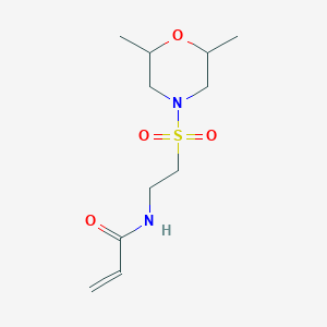 N-[2-(2,6-Dimethylmorpholin-4-yl)sulfonylethyl]prop-2-enamide
