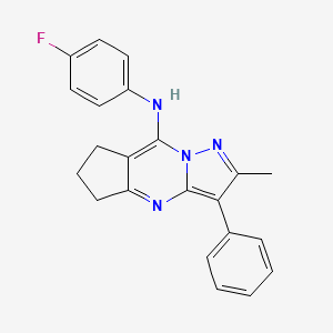 N-(4-fluorophenyl)-2-methyl-3-phenyl-6,7-dihydro-5H-cyclopenta[d]pyrazolo[1,5-a]pyrimidin-8-amine