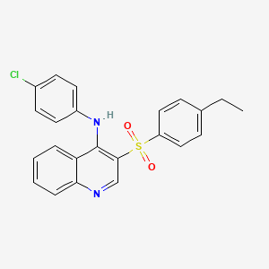 molecular formula C23H19ClN2O2S B2586877 N-(4-chlorophenyl)-3-((4-ethylphenyl)sulfonyl)quinolin-4-amine CAS No. 893785-68-7