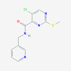 5-chloro-2-methylsulfanyl-N-(pyridin-3-ylmethyl)pyrimidine-4-carboxamide