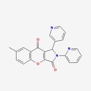 7-Methyl-2-(pyridin-2-yl)-1-(pyridin-3-yl)-1,2-dihydrochromeno[2,3-c]pyrrole-3,9-dione