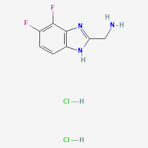 1-(4,5-difluoro-1H-benzimidazol-2-yl)methanamine di-hydrochloride