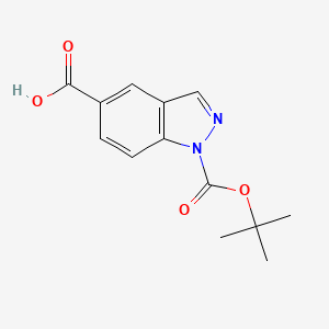 molecular formula C13H14N2O4 B2586910 1-(Tert-butoxycarbonyl)-1H-indazole-5-carboxylic acid CAS No. 885954-14-3