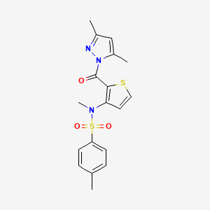 N-{2-[(3,5-dimethyl-1H-pyrazol-1-yl)carbonyl]thiophen-3-yl}-N,4-dimethylbenzenesulfonamide
