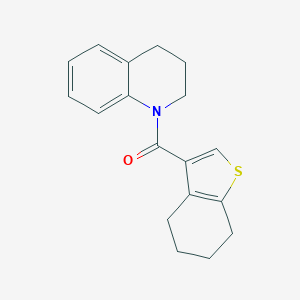 molecular formula C18H19NOS B258693 3,4-dihydro-1(2H)-quinolinyl(4,5,6,7-tetrahydro-1-benzothiophen-3-yl)methanone 