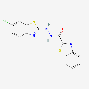 molecular formula C15H9ClN4OS2 B2586944 N'-(6-chloro-1,3-benzothiazol-2-yl)-1,3-benzothiazole-2-carbohydrazide CAS No. 851980-22-8