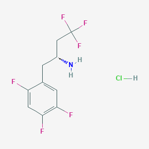 molecular formula C10H10ClF6N B2586947 (R)-4,4,4-三氟-1-(2,4,5-三氟苯基)丁烷-2-胺盐酸盐 CAS No. 2155840-22-3