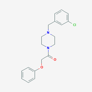 molecular formula C19H21ClN2O2 B258695 1-(3-Chlorobenzyl)-4-(phenoxyacetyl)piperazine 