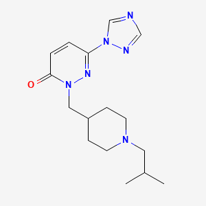 2-{[1-(2-methylpropyl)piperidin-4-yl]methyl}-6-(1H-1,2,4-triazol-1-yl)-2,3-dihydropyridazin-3-one