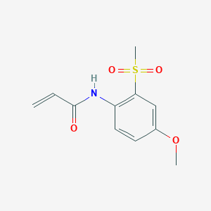 molecular formula C11H13NO4S B2586955 N-(4-Methoxy-2-methylsulfonylphenyl)prop-2-enamide CAS No. 2305341-15-3