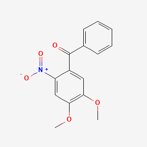 molecular formula C15H13NO5 B2586966 (4,5-Dimethoxy-2-nitro-phenyl)-phenyl-methanone CAS No. 255896-36-7
