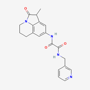 N1-(1-methyl-2-oxo-2,4,5,6-tetrahydro-1H-pyrrolo[3,2,1-ij]quinolin-8-yl)-N2-(pyridin-3-ylmethyl)oxalamide