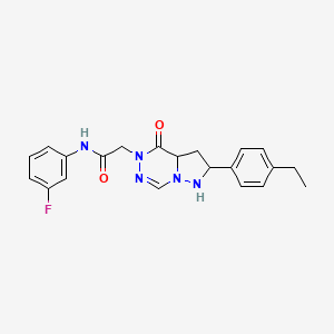 2-[2-(4-ethylphenyl)-4-oxo-4H,5H-pyrazolo[1,5-d][1,2,4]triazin-5-yl]-N-(3-fluorophenyl)acetamide