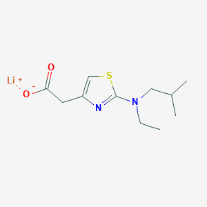 Lithium(1+) ion 2-{2-[ethyl(2-methylpropyl)amino]-1,3-thiazol-4-yl}acetate