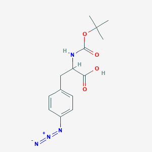 molecular formula C14H18N4O4 B2586986 Boc-P-azido-phe-OH CAS No. 214630-05-4; 33173-55-6