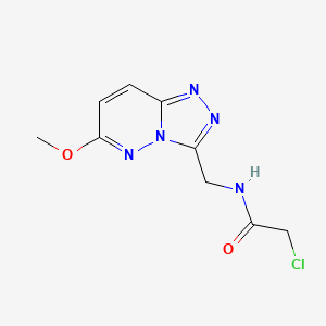 molecular formula C9H10ClN5O2 B2586993 2-Chloro-N-[(6-methoxy-[1,2,4]triazolo[4,3-b]pyridazin-3-yl)methyl]acetamide CAS No. 2411302-75-3