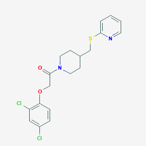 molecular formula C19H20Cl2N2O2S B2586996 2-(2,4-Dichlorophenoxy)-1-(4-((pyridin-2-ylthio)methyl)piperidin-1-yl)ethanone CAS No. 1421500-37-9