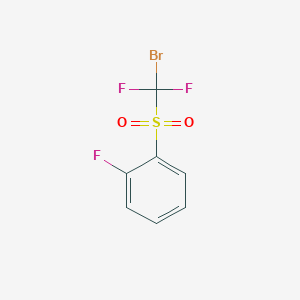 molecular formula C7H4BrF3O2S B2587004 1-[Bromo(difluoro)methyl]sulfonyl-2-fluorobenzene CAS No. 2287297-77-0