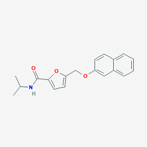 molecular formula C19H19NO3 B258701 N-isopropyl-5-[(2-naphthyloxy)methyl]-2-furamide 
