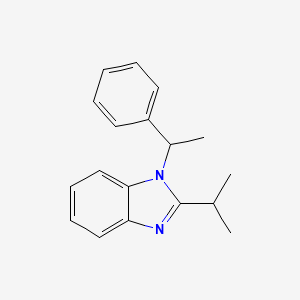 molecular formula C18H20N2 B2587013 2-(Methylethyl)-1-(phenylethyl)benzimidazole CAS No. 477502-58-2