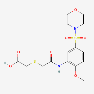 2-[({[2-Methoxy-5-(morpholine-4-sulfonyl)phenyl]carbamoyl}methyl)sulfanyl]acetic acid