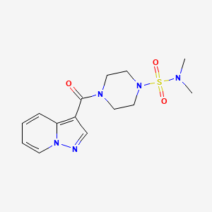 N,N-dimethyl-4-(pyrazolo[1,5-a]pyridine-3-carbonyl)piperazine-1-sulfonamide