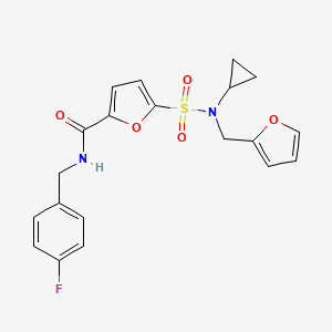 5-(N-cyclopropyl-N-(furan-2-ylmethyl)sulfamoyl)-N-(4-fluorobenzyl)furan-2-carboxamide