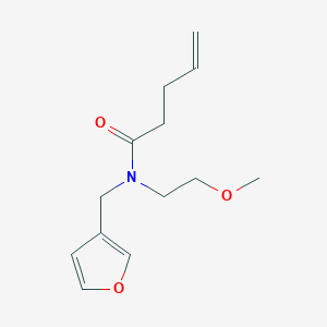 molecular formula C13H19NO3 B2587029 N-(furan-3-ylmethyl)-N-(2-methoxyethyl)pent-4-enamide CAS No. 1798023-83-2