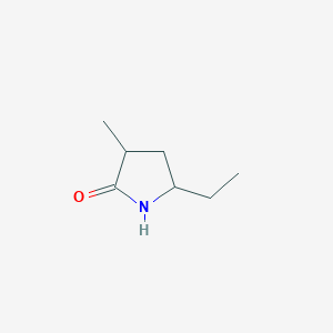 molecular formula C7H13NO B2587034 5-Ethyl-3-methylpyrrolidin-2-one CAS No. 1215126-78-5