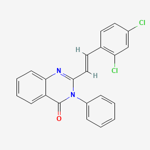 molecular formula C22H14Cl2N2O B2587043 2-[(E)-2-(2,4-二氯苯基)乙烯基]-3-苯基喹唑啉-4-酮 CAS No. 190437-53-7