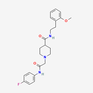molecular formula C23H28FN3O3 B2587046 1-(2-((4-fluorophenyl)amino)-2-oxoethyl)-N-(2-methoxyphenethyl)piperidine-4-carboxamide CAS No. 941969-85-3
