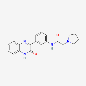 N-(3-(3-hydroxyquinoxalin-2-yl)phenyl)-2-(pyrrolidin-1-yl)acetamide