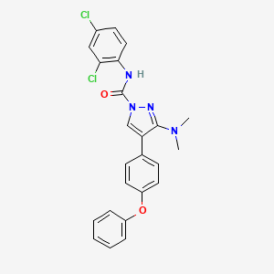 N-(2,4-dichlorophenyl)-3-(dimethylamino)-4-(4-phenoxyphenyl)-1H-pyrazole-1-carboxamide