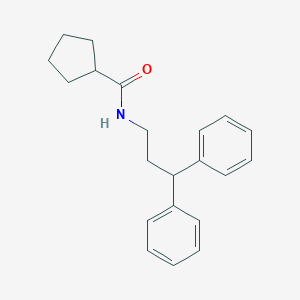 molecular formula C21H25NO B258706 N-(3,3-diphenylpropyl)cyclopentanecarboxamide 